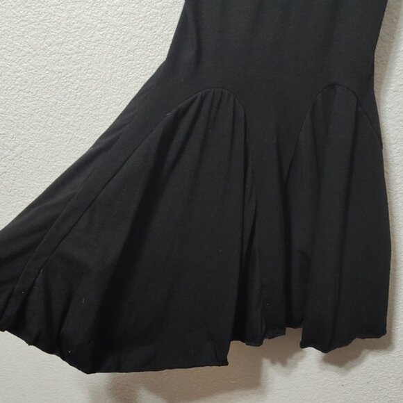 Adome Skater Flowy Mini Knit Black Strappy Sleeveless Dress Size Small Girly - Picture 3 of 6